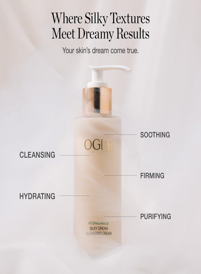 Ogee Silk Dream Facial Cleanser Cream - Certified Organic Daily Face Cleanser - Effectively Cleanses, Hydrates & Moisturizes with Bioactive Peptides (3 oz | 90mL) - Image 2